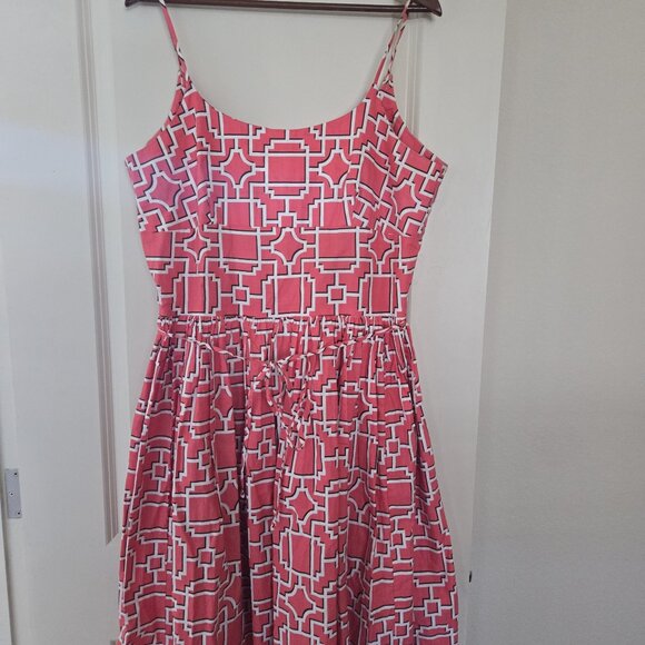 Bernie Dexter fit and flare sundress coral white print, size PLUS 1X XXL - Picture 2 of 4